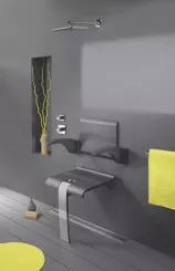 Siège de douche declipsable et escamotable arsis gris - PELLET