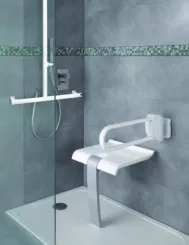 Siège de douche declipsable et escamotable arsis blanc - PELLET