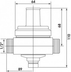 Réducteur de pression à membrane double mâle 15/21 - PRONORM