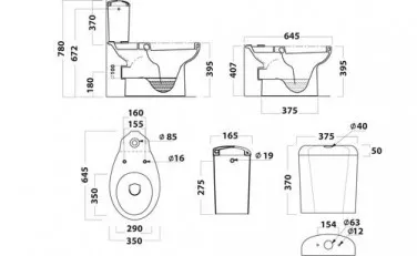 Pack WC standard double commande 