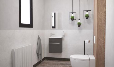 Meuble lave-mains de face anthracite cuzco