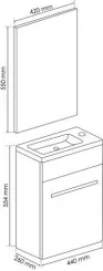 Meuble lave-mains de face anthracite cuzco