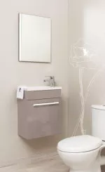 Meuble lave-mains de face taupe cuzco