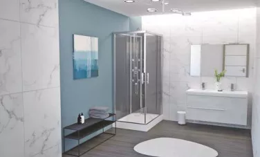 Cabine de douche accès d'angle 80x110mm ILDA
