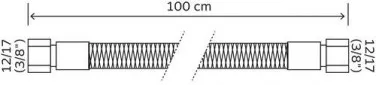 Flexible fioul double femelle RTS 3/8 Longueur 1000mm