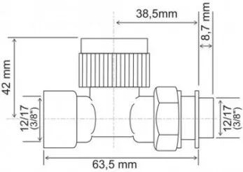Corps de robinet thermostatique droit femelle 12/17