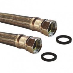 Flexible chauffage droit 700mm ø19 à 2 écrous tournants 20/27