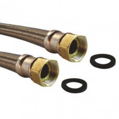 Flexible chauffage droit 1000mm ø25 à 2 écrous tournants 26/34
