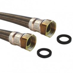 Flexible chauffage droit 1000mm ø32 à 2 écrous tournants 33/42