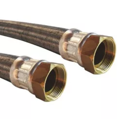 Flexible chauffage droit 1000mm ø40 à 2 écrous tournants 40/49