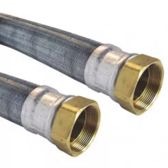 Flexible chauffage droit 500mm ø50 à 2 écrous tournants 50/60