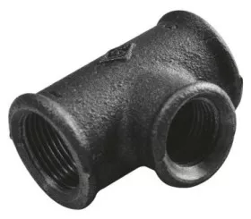 Té réduit 50/60-26/34-50/60 fonte noire N° 130R