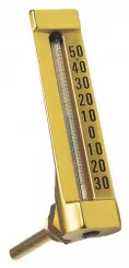 Thermomètre industriel équerre 90°  -30°C à +50°C 150mm plonge 100mm