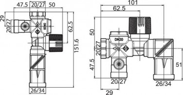 Groupe de sécurité orientable siège inox
