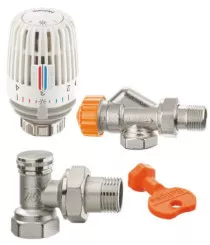 Kit ECLIPSE robinet thermostatique équerre inversée auto-équilibrant 15/21 - IMI-HEIMEIER