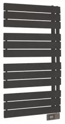Radiateur sèche-serviettes électrique FLAG 500W lames droites noir - DELTACALOR