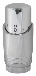 Tête thermostatique design pour sèche-serviettes chromé