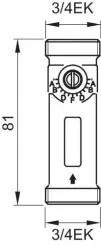 Vanne d'équilibrage à lecture directe M3/4EK - M3/4EK débit 3-12L/min
