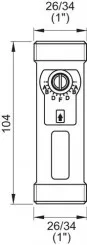 Vanne d'équilibrage à lecture directe M26/34 - M26/34 débit 10-40L/min