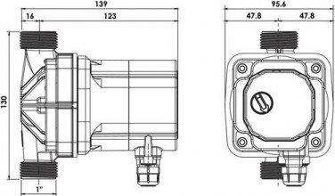 Circulateur eau chaude sanitaire DN15 130mm - SOMATHERM