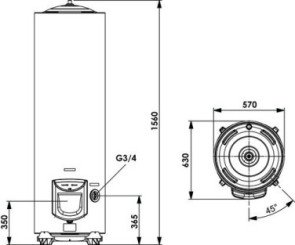 Chauffe eau électrique blindé stable initio XPERT 250 litres - ARISTON