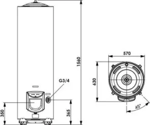 Chauffe eau électrique blindé stable initio XPERT 250 litres - ARISTON