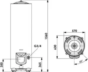 Chauffe eau électrique stéatite stable SAGEO XPERT 250 litres - ARISTON