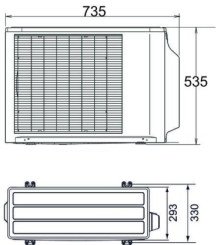 Unité extérieure pour chauffe eau Calypso Split R32 - ATLANTIC