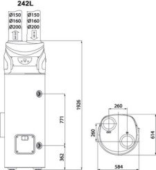 Chauffe eau thermodynamique stable Nuos Primo HC 242L - ARISTON