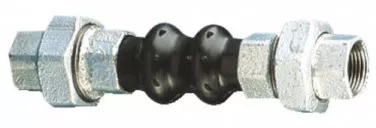 Compensateur de dilatation double soufflet à raccord union fonte DN40