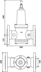Réducteur de pression à brides DRVD DN 100 - WATTS