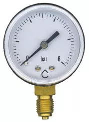 Manomètre sec 0 à 6 bars à raccordement radial ø100 - M8/13