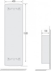 Radiateur électrique vertical DIVALI 1500W - ATLANTIC