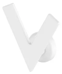 Patère magnétique blanche pour sèche serviettes forme V