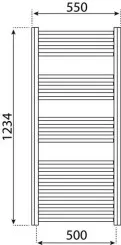 Radiateur sèche-serviettes eau chaude FAST 540W  - DELTACALOR