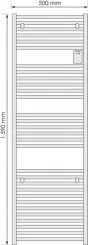 Radiateur sèche-serviettes électrique avec soufflerie Doris blanc brillant 1750W - ATLANTIC