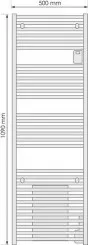 Radiateur sèche-serviettes électrique avec soufflerie Doris anthracite 1500W - ATLANTIC