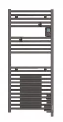 Radiateur sèche-serviettes électrique avec soufflerie Doris étroit anthracite 1300W - ATLANTIC