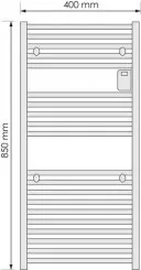 Radiateur sèche-serviettes électrique Doris étroit anthracite 300W - ATLANTIC
