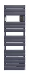 Radiateur sèche-serviettes électrique Adelis étroit bleu profond 750W - ATLANTIC