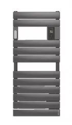 Radiateur sèche-serviettes électrique Adelis étroit graphite 500W - ATLANTIC