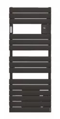 Radiateur sèche-serviettes électrique avec soufflerie Adelis noir 1500W - ATLANTIC