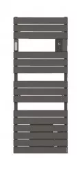 Radiateur sèche-serviettes électrique avec soufflerie Adelis anthracite 1500W - ATLANTIC