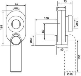 Siphon pour urinoir à encastrer - NICOLL