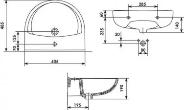 Lavabo à poser sur colonne 710216