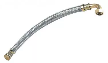Flexible chauffage coudé 500mm ø19 à 2 écrous tournants 20/27