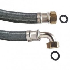 Flexible chauffage coudé 1000mm ø25 à 2 écrous tournants 26/34