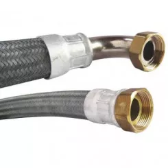 Flexible chauffage coudé 700mm ø32 à 2 écrous tournants 33/42