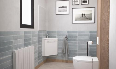 Meuble lave-mains d'angle blanc cuzco