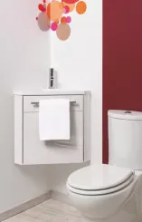 Meuble lave-mains d'angle blanc cuzco